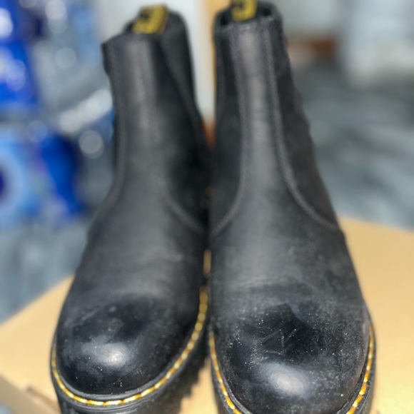 Dr.MARTENS BLACK PLATFORM ROMETTY BOOTS SIZE 6 - Picture 5 of 11